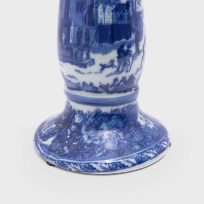 Blue and White Candle Stand Vase