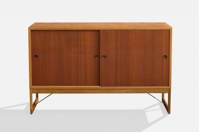 Borge Mogensen Cabinet with Oak Teak and Steel Sweden 1950s