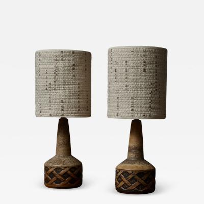 Bornholm Stent j S holm S holm Pair of Ceramic Table Lamps by S holm Stent j