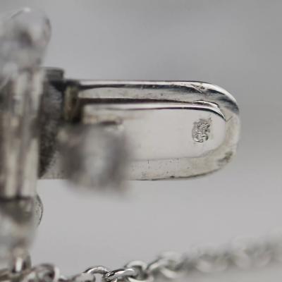 Bracelet In 18 Karat White Gold With Diamond Floral Links 21st Century
