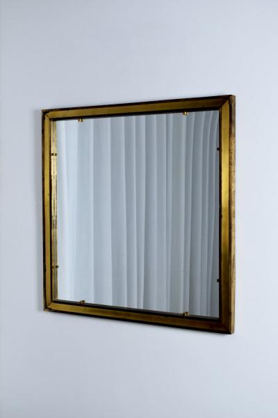 Brass square mirror 1960s 
