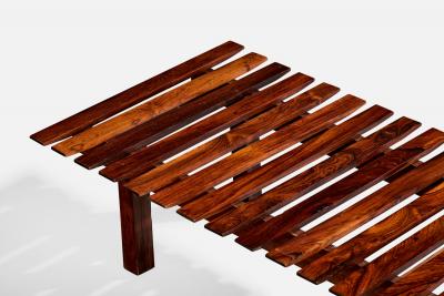 Brazilian Designer Bench in Wood Brazil 1950s