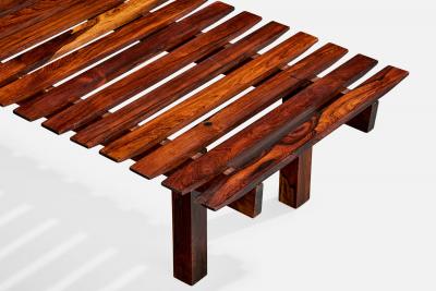 Brazilian Designer Bench in Wood Brazil 1950s