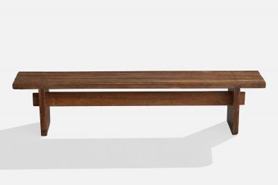 Brazilian Designer Bench in Wood Brazil 1960s