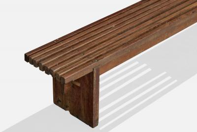 Brazilian Designer Bench in Wood Brazil 1960s