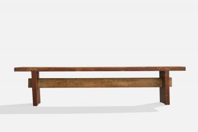 Brazilian Designer Bench in Wood Brazil 1960s