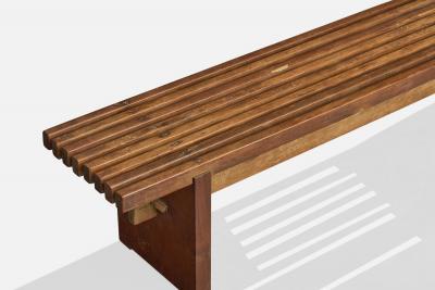 Brazilian Designer Bench in Wood Brazil 1960s