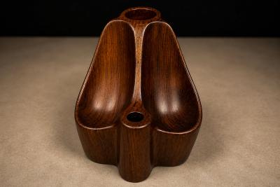 Brazilian Modern Pipe Holder in Rosewood Jean Gillon 1960s