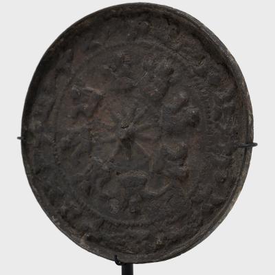 Bronze Relief Hand Mirror