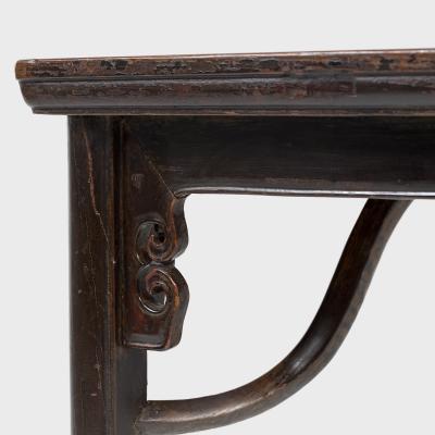 Burl Top Game Table with Cloud Spandrels