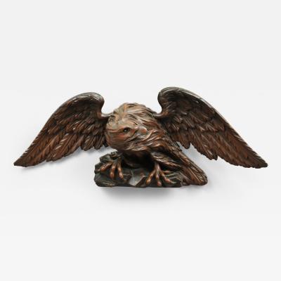 CARVED EAGLE WITH OUTSTRETCHED WINGS