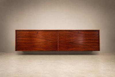 Carlo Hauner Floating Bar Sideboard in Hardwood by Carlo Hauner 1950s Lot 169A