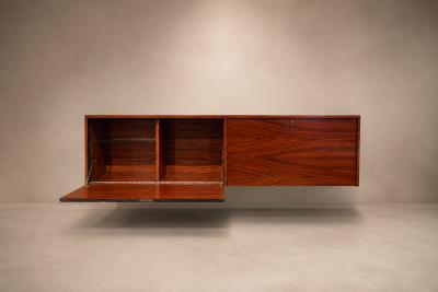 Carlo Hauner Floating Bar Sideboard in Hardwood by Carlo Hauner 1950s Lot 169A