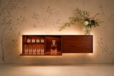 Carlo Hauner Floating Bar Sideboard in Hardwood by Carlo Hauner 1950s Lot 169A