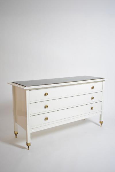 Carlo de Carli white lacquered chest of drawers 1960s 