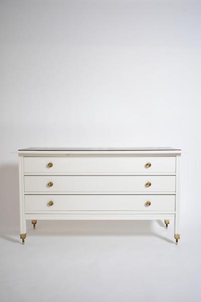 Carlo de Carli white lacquered chest of drawers 1960s 