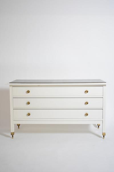 Carlo de Carli white lacquered chest of drawers 1960s 