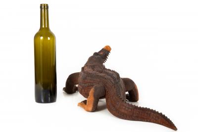 Carved Tropical Hardwood Crocodile