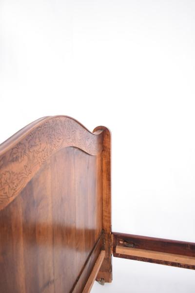 Carved walnut bed end of 19th century 