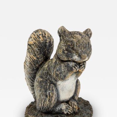 Cast Stone Squirrel Garden Ornament 20th Century