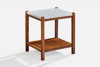 Celina Decoracoes Side Tables with Wood and Marble Brazil 1960s