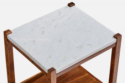 Celina Decoracoes Side Tables with Wood and Marble Brazil 1960s