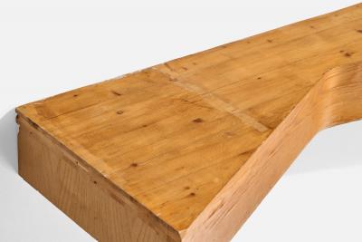 Charlotte Perriand Freeform Console Bench in Pine France 1967