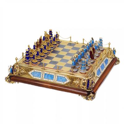 Chess Set In The Historicist Style With Enamel Master A Konig Austria Hungary