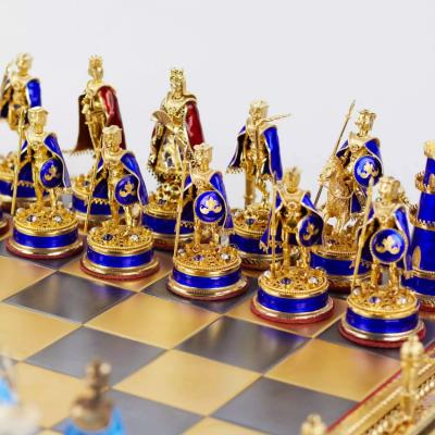 Chess Set In The Historicist Style With Enamel Master A Konig Austria Hungary