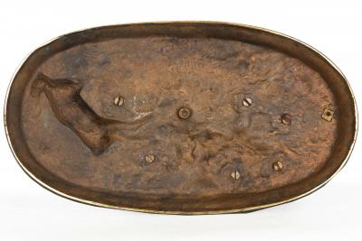 Chien Braque Assis Gardant un Lapin Pierre Jules Mene