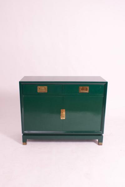 Chinese style green lacquered chest of drawers 1970s 