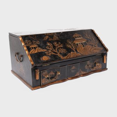 Chinoiserie Gilt Lacquer Table Secretaire