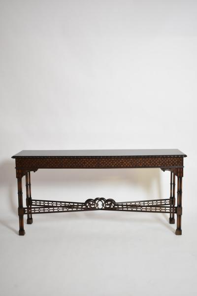 Chippendale carved wood console table XIXth c 