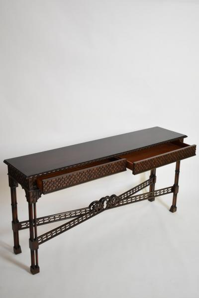 Chippendale carved wood console table XIXth c 