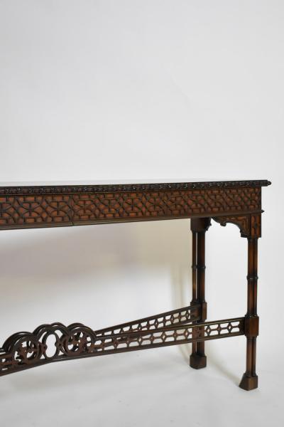 Chippendale carved wood console table XIXth c 