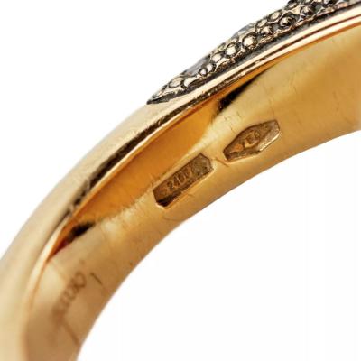 Cocktail Ring Pomellato Tango With Smoky Quartz And Diamonds Italy