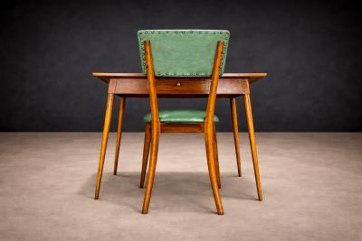Console with Drawer and Chair in Hardwood Unknown 1950s Lot 732A
