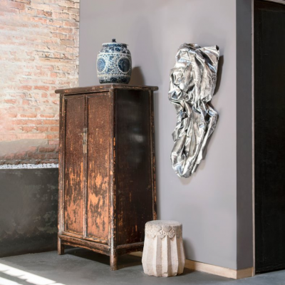 Crackled Lacquer Tapered Cabinet