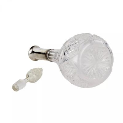 Crystal Decanter With Silver Mounted Neck Germany