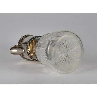 Crystal Jug With Silver 13th Artel Russia Moscow Early 20th Century