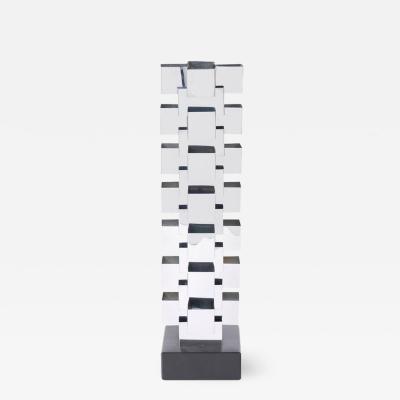 Curtis Jer Curtis Jere Stacked Chrome Geometric Skyscraper Lamp