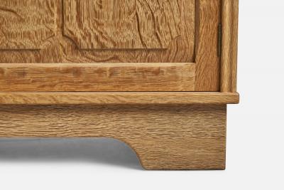 Danish Designer Cabinet with Oak and Brass Denmark 1940s