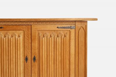 Danish Designer Cabinet with Oak and Iron Denmark 1960s
