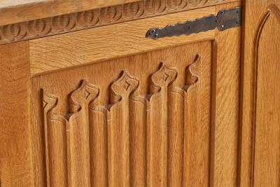 Danish Designer Cabinet with Oak and Iron Denmark 1960s