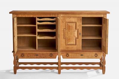 Danish Designer Cabinet with Oak and Iron Denmark 1960s
