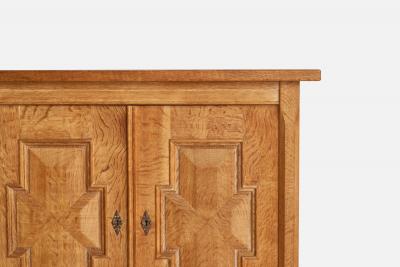 Danish Designer Cabinet with Oak and Iron Denmark 1960s