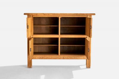 Danish Designer Cabinet with Oak and Iron Denmark 1960s