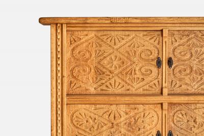 Danish Designer Cabinet with Oak and Iron Denmark 1960s