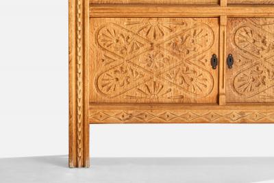 Danish Designer Cabinet with Oak and Iron Denmark 1960s