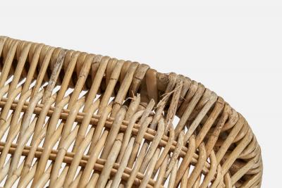 Danny Ho Fong Chaise Longue with Wicker and Steel USA 1960s
